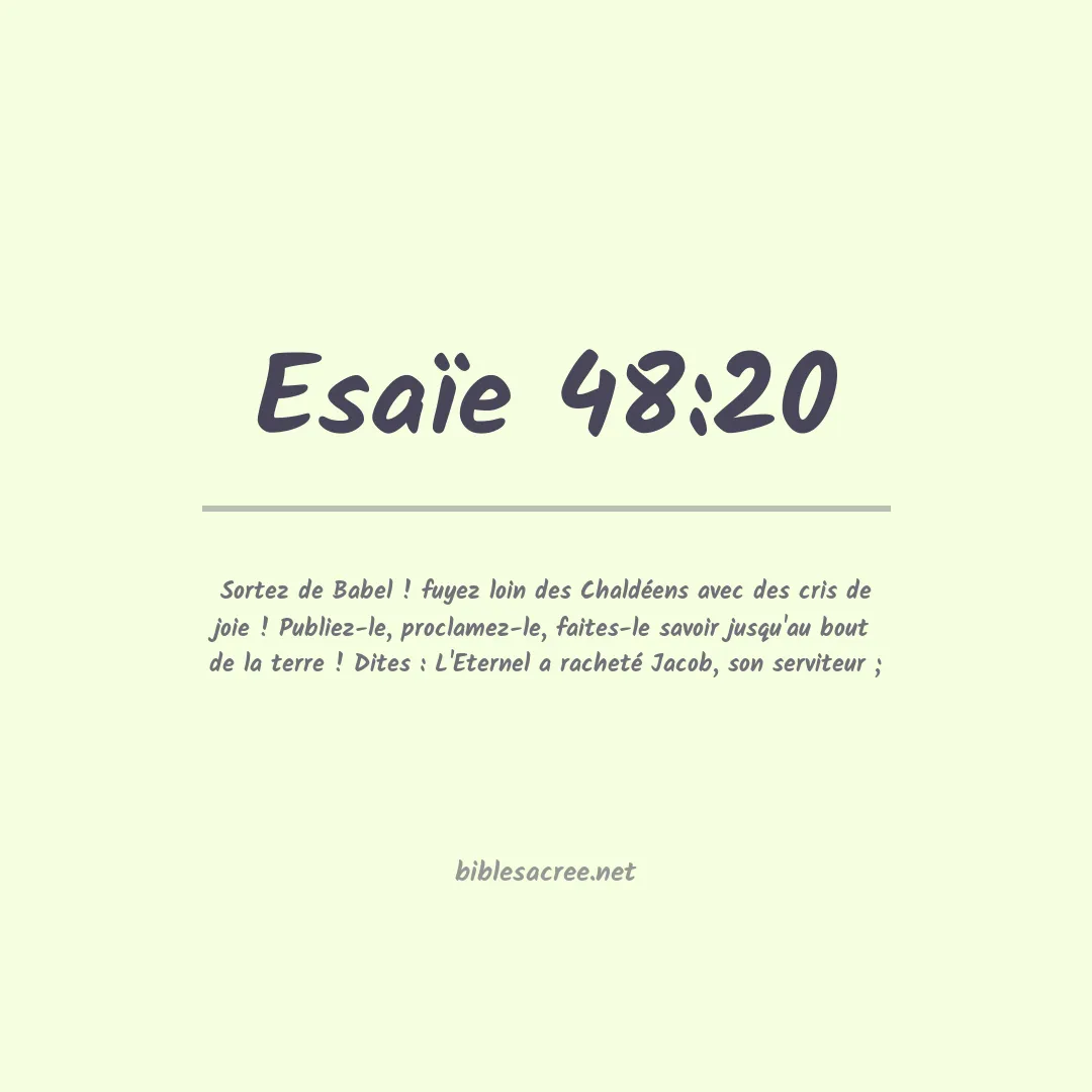 Esaïe - 48:20