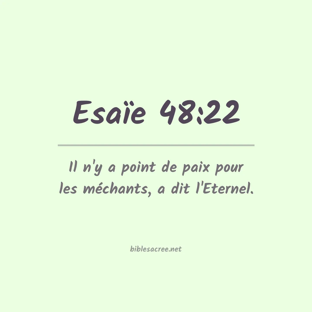 Esaïe - 48:22