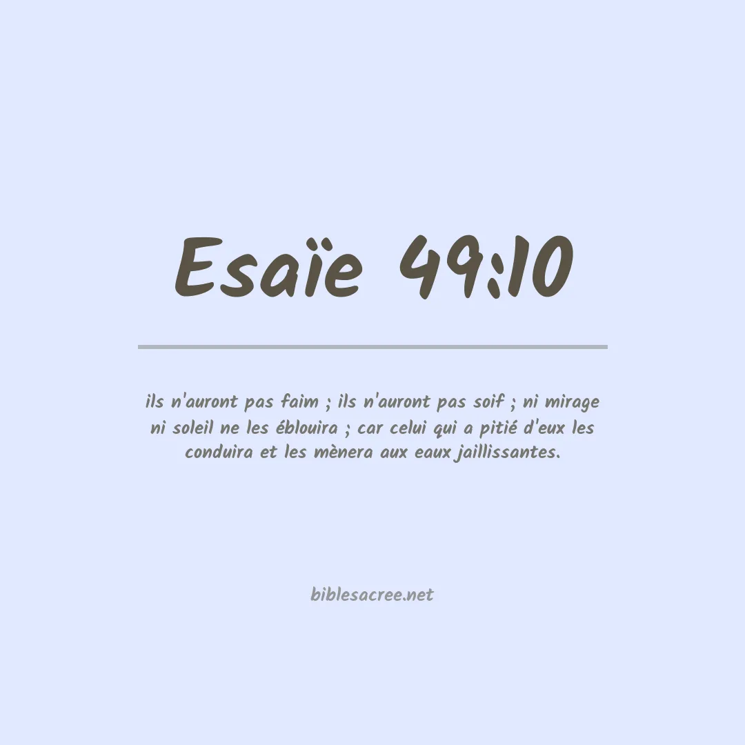 Esaïe - 49:10