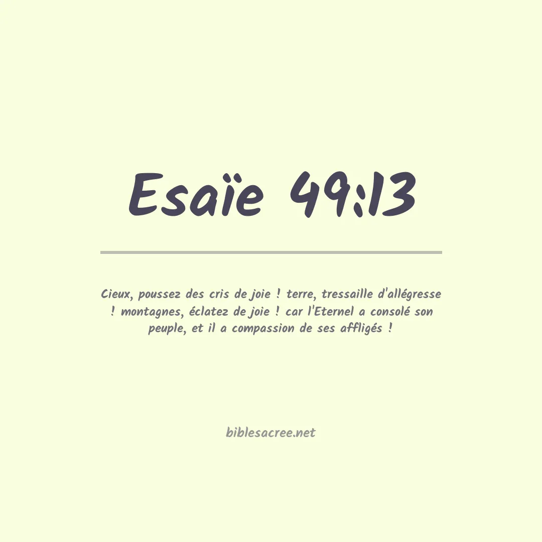 Esaïe - 49:13