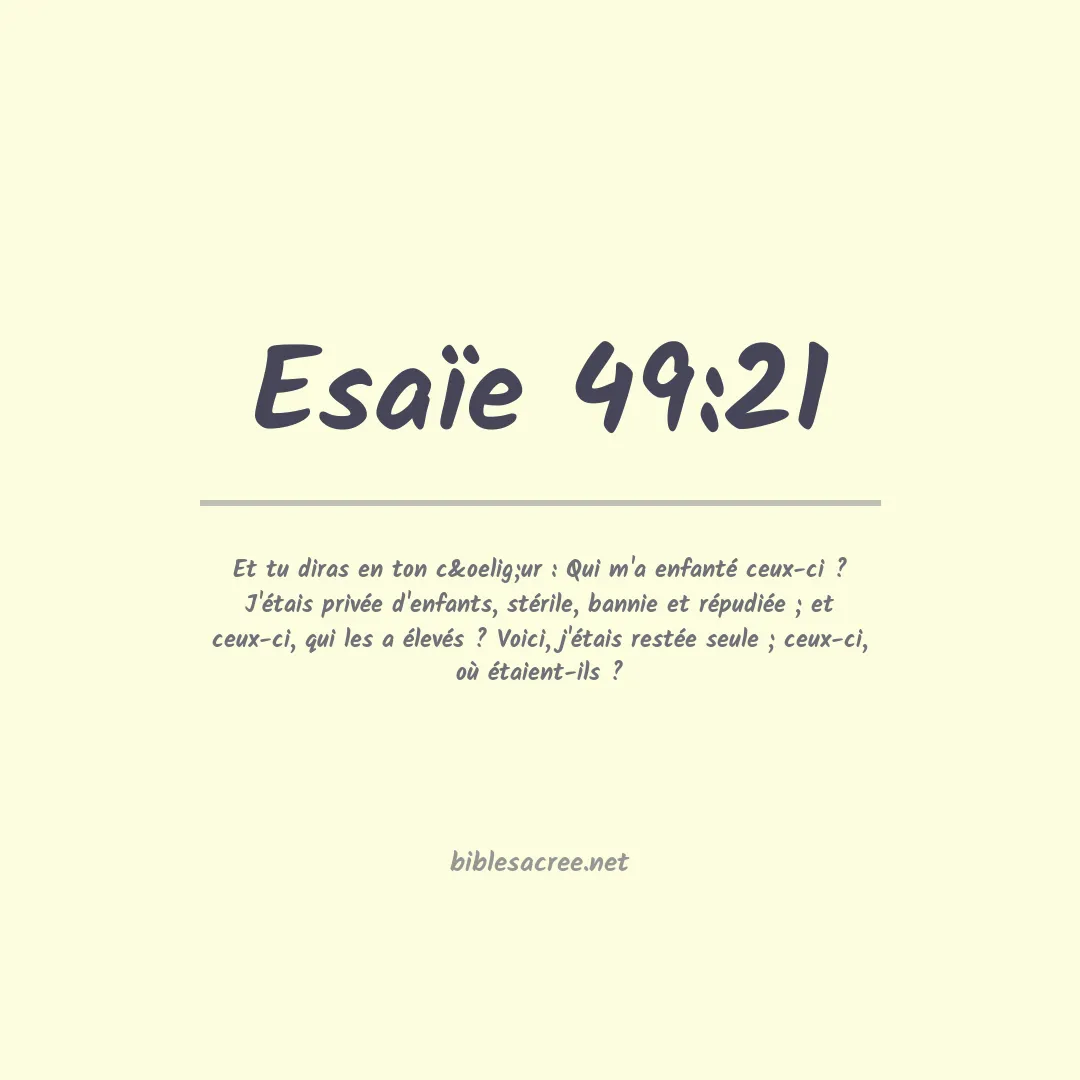Esaïe - 49:21