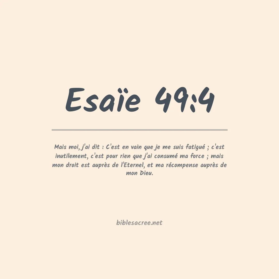 Esaïe - 49:4