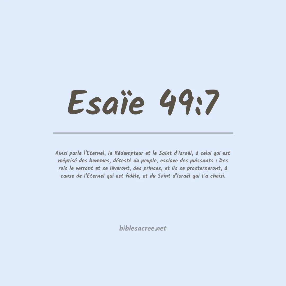 Esaïe - 49:7