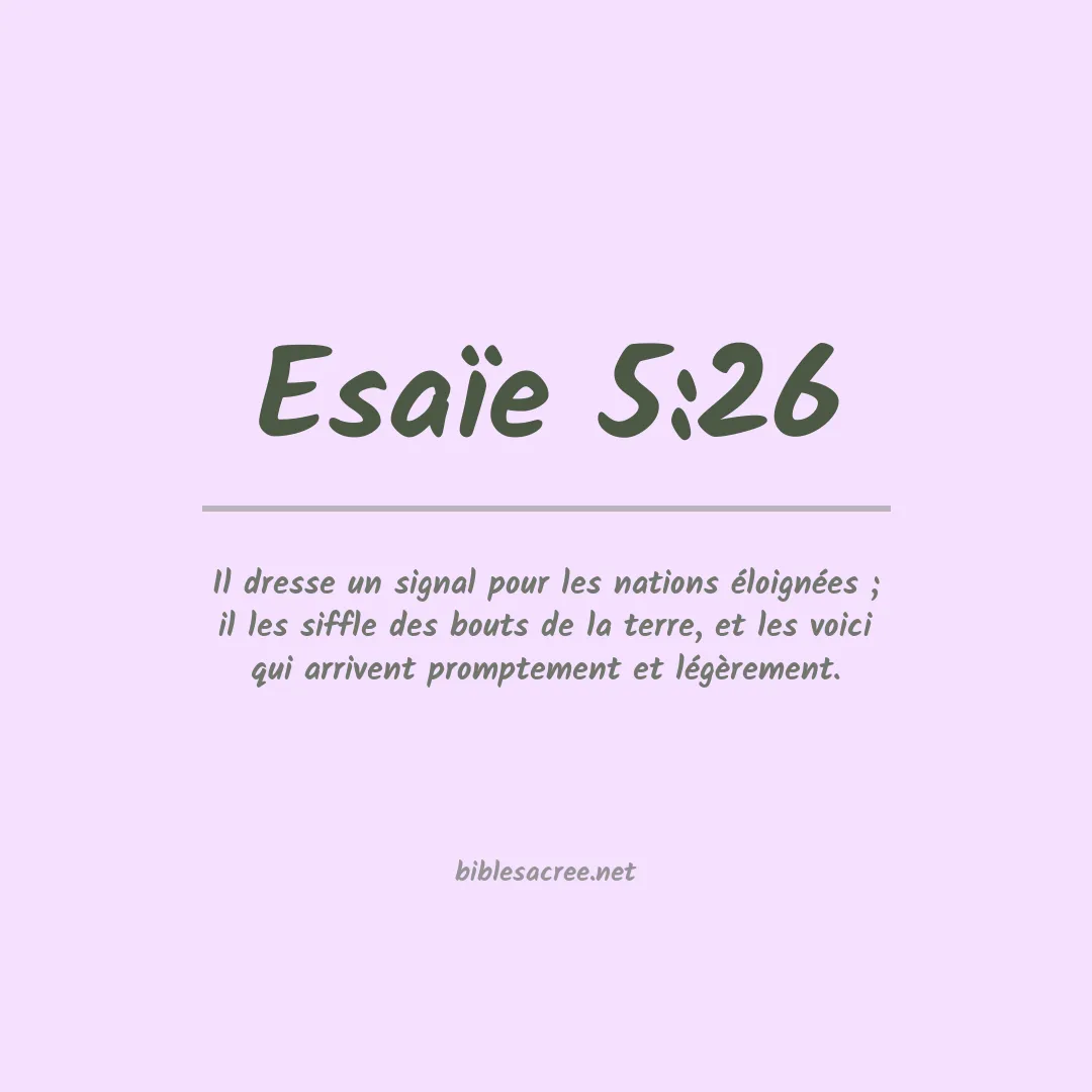 Esaïe - 5:26
