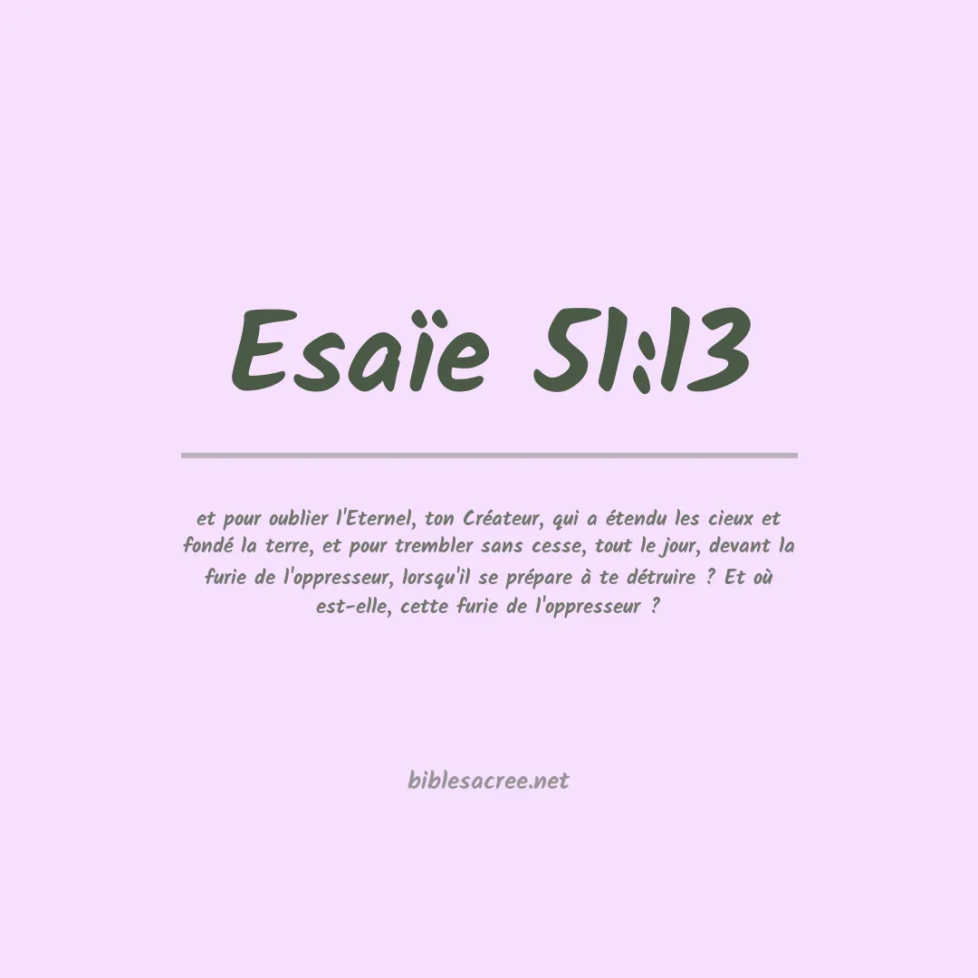 Esaïe - 51:13