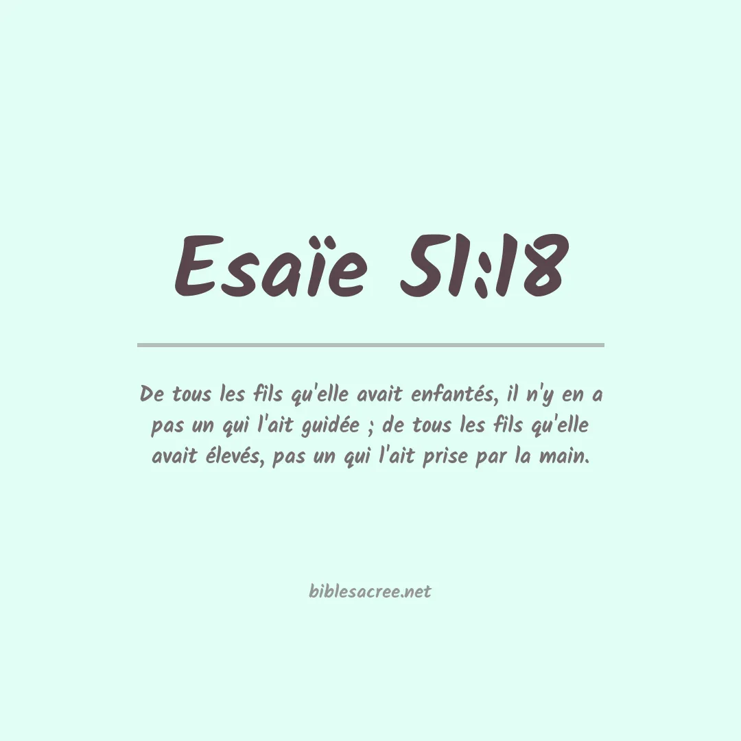 Esaïe - 51:18