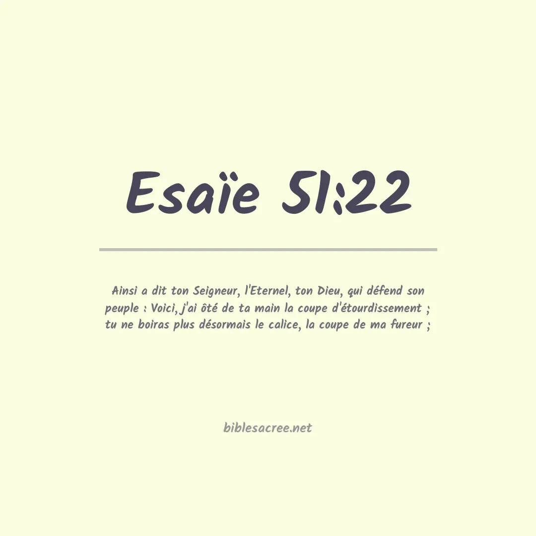 Esaïe - 51:22