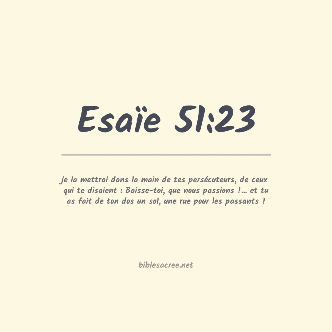 Esaïe - 51:23