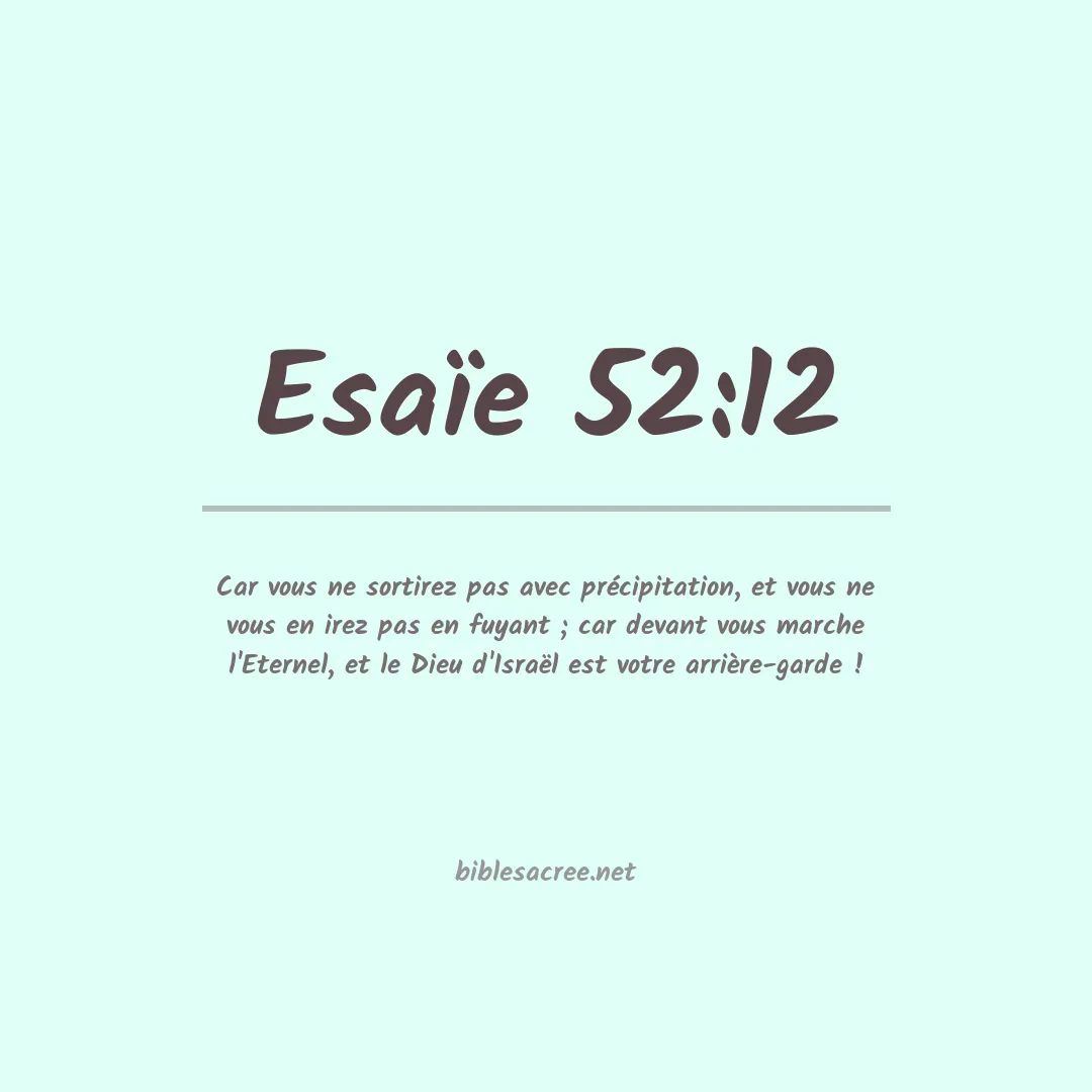 Esaïe - 52:12