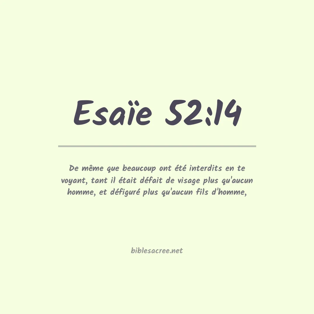 Esaïe - 52:14