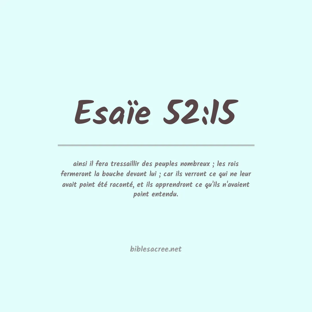 Esaïe - 52:15