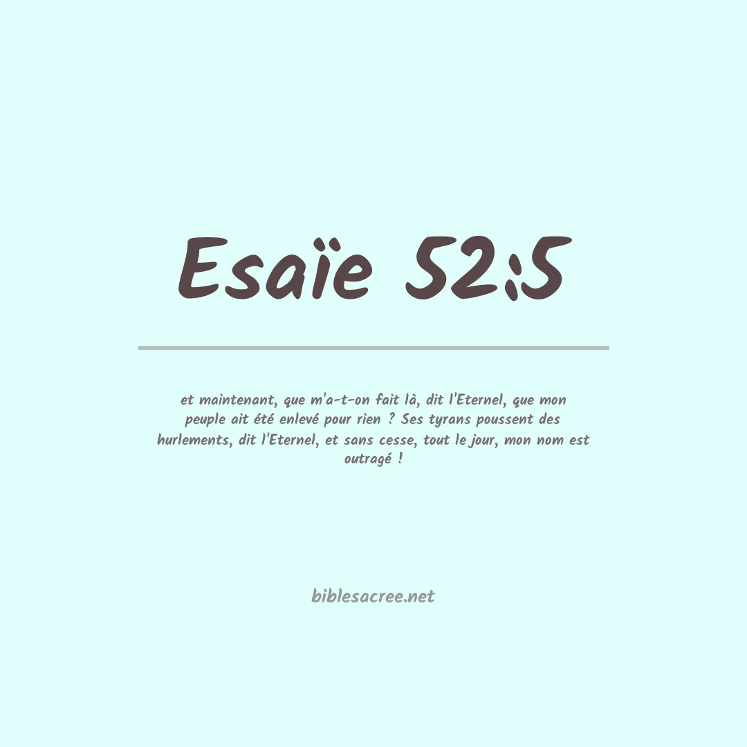 Esaïe - 52:5