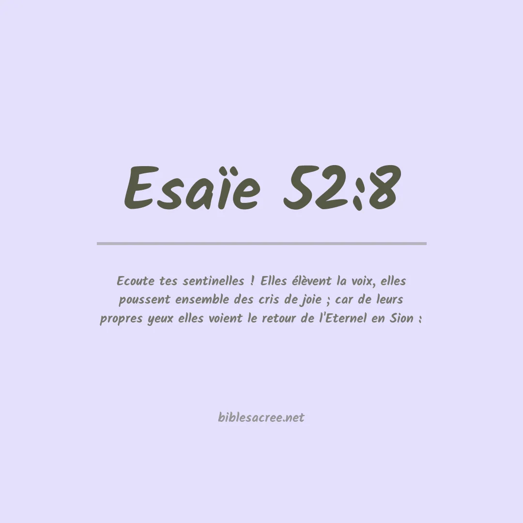 Esaïe - 52:8