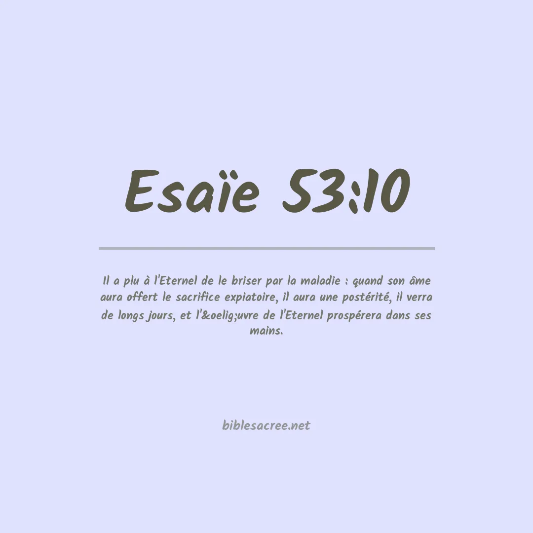 Esaïe - 53:10