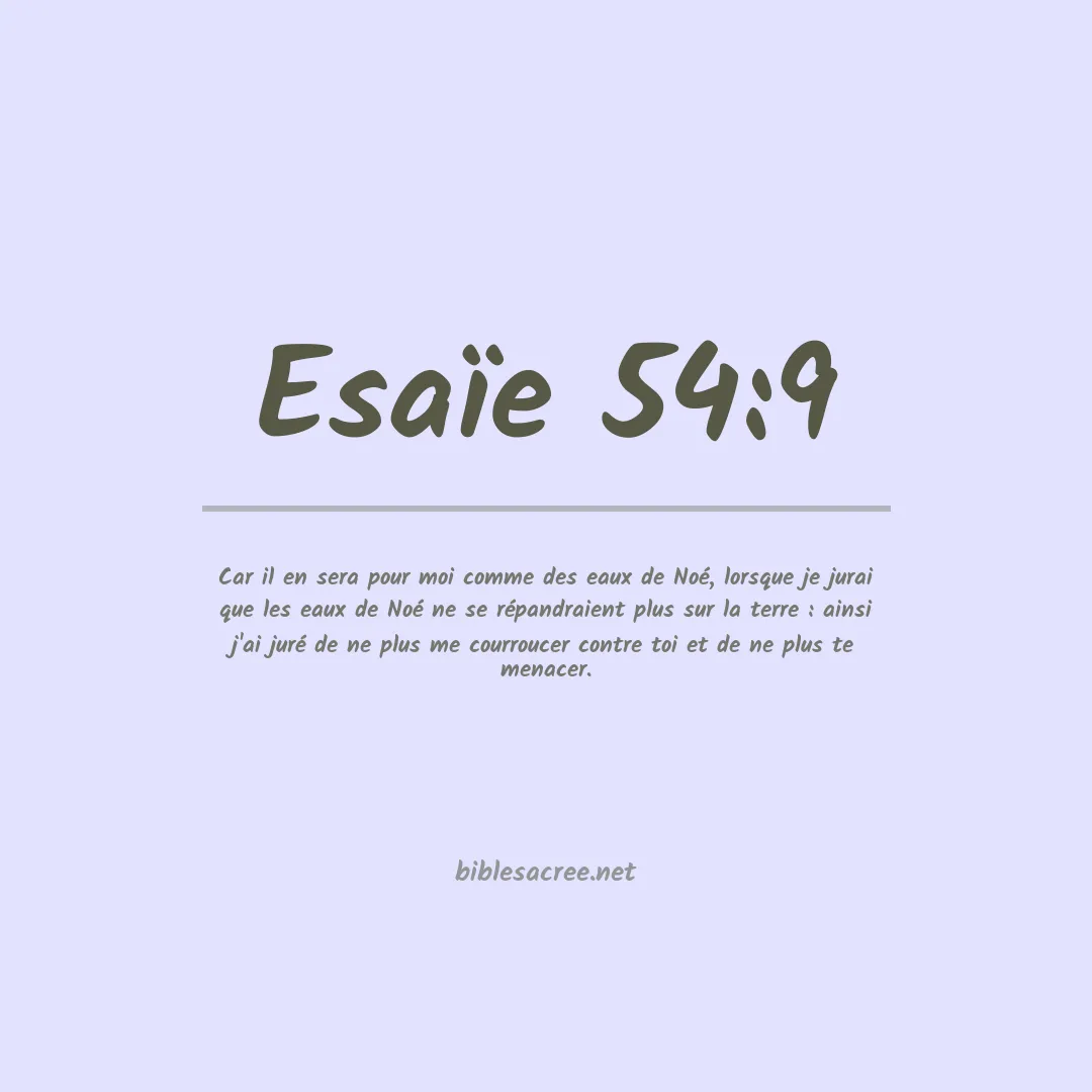 Esaïe - 54:9