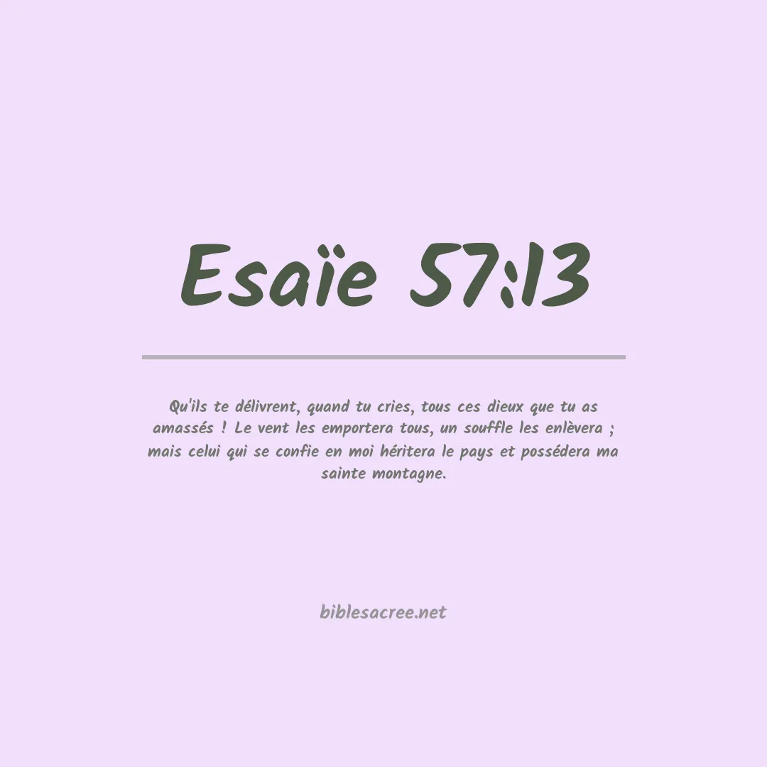 Esaïe - 57:13