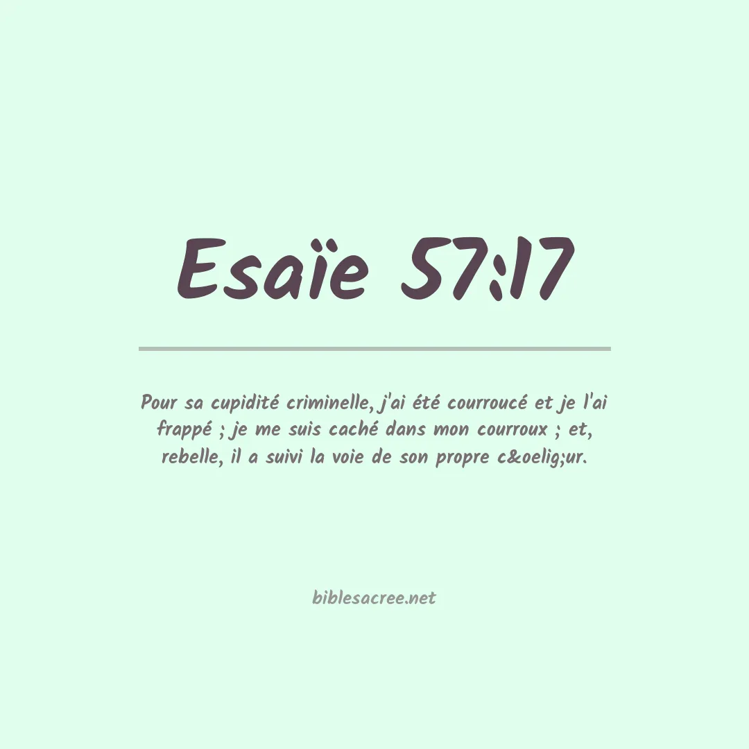 Esaïe - 57:17