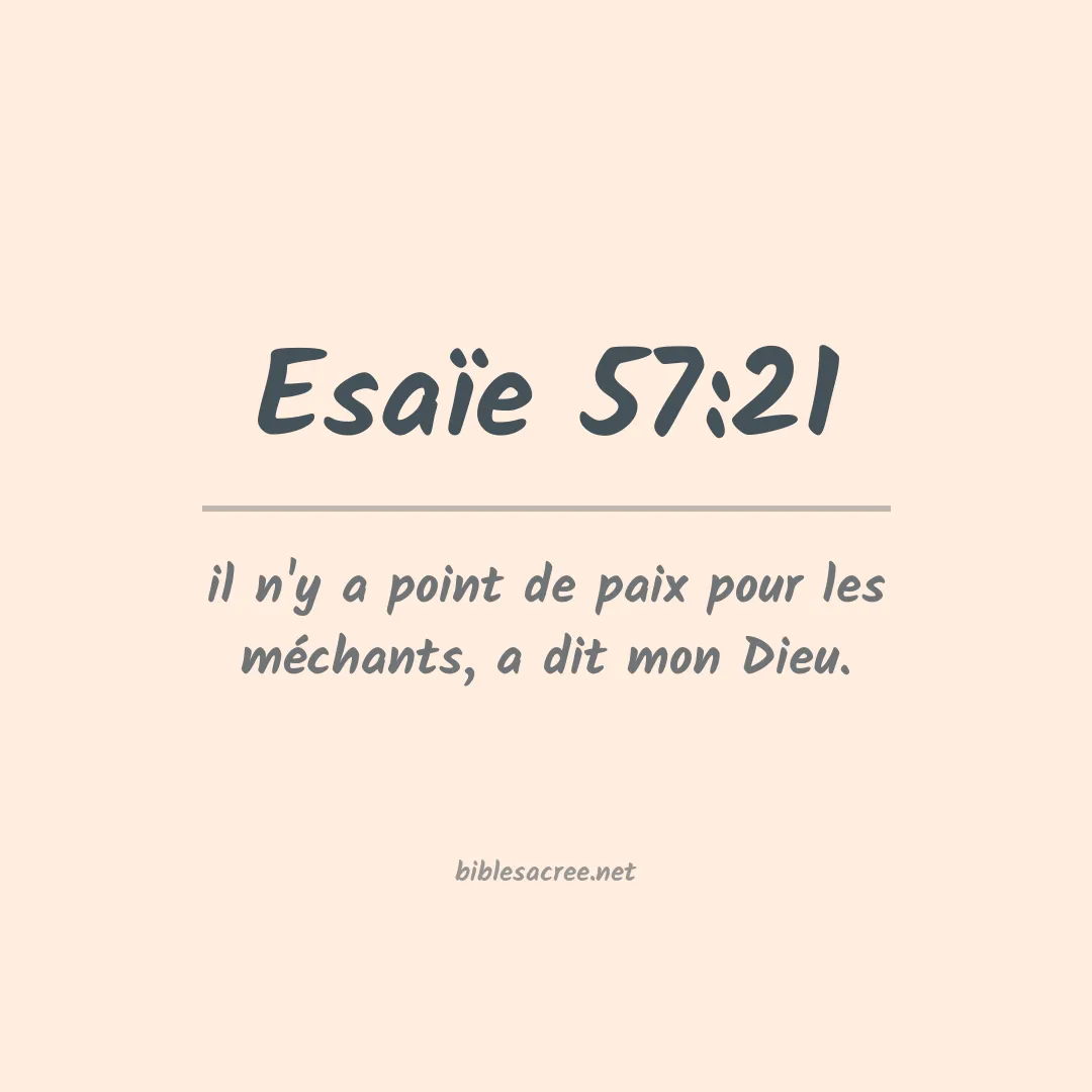 Esaïe - 57:21