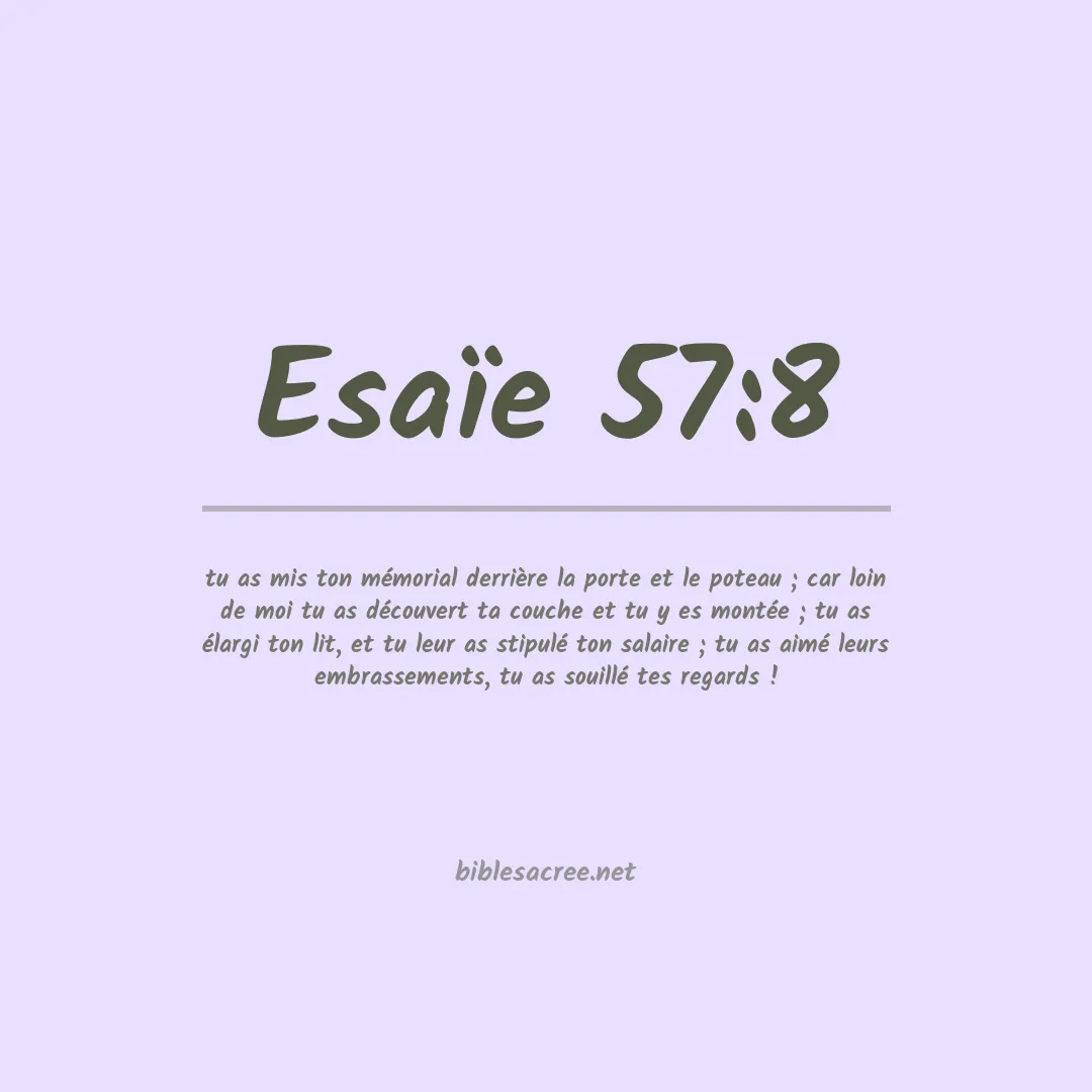Esaïe - 57:8
