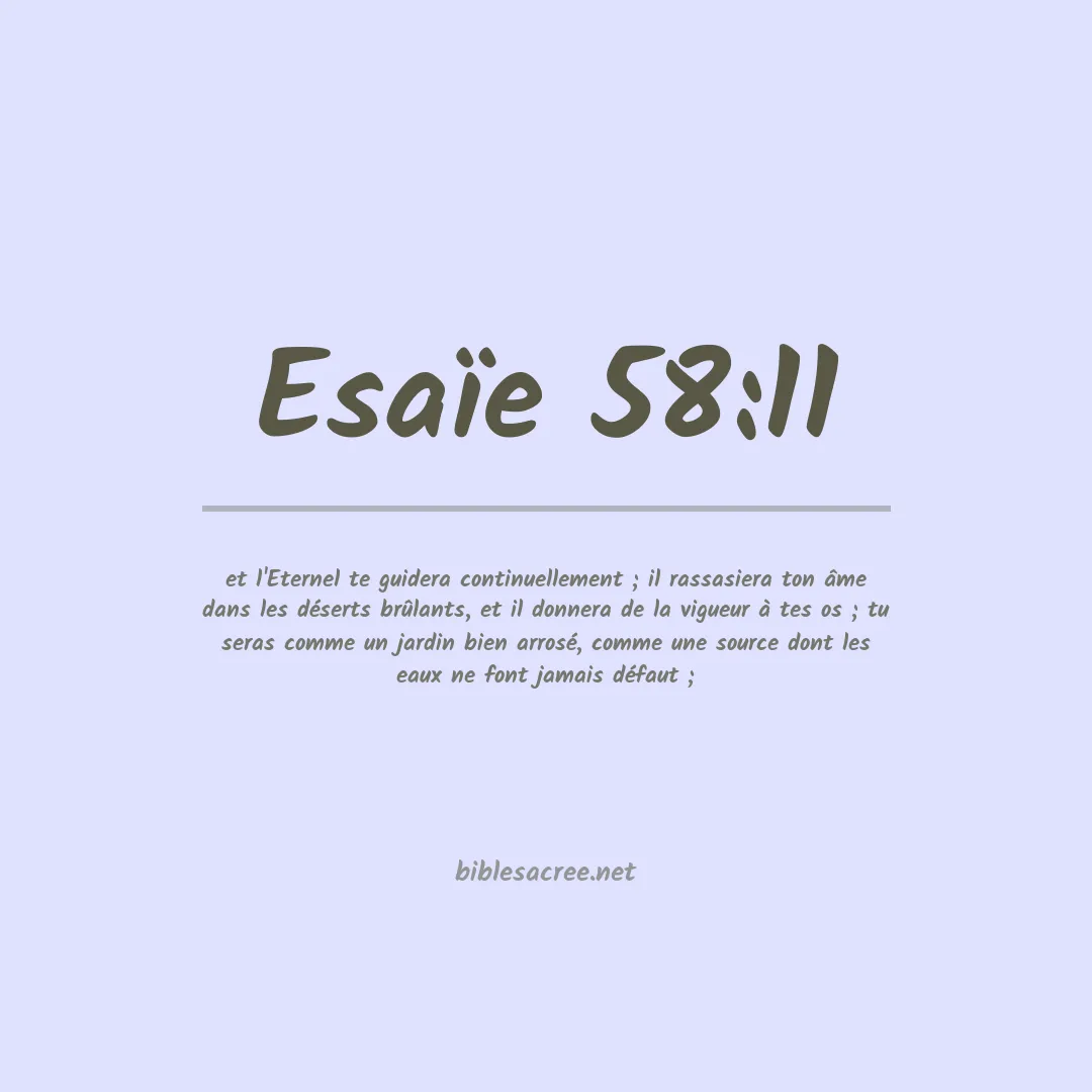 Esaïe - 58:11