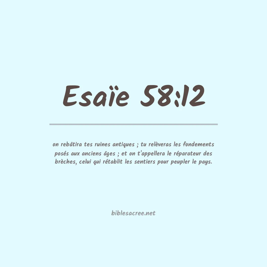 Esaïe - 58:12