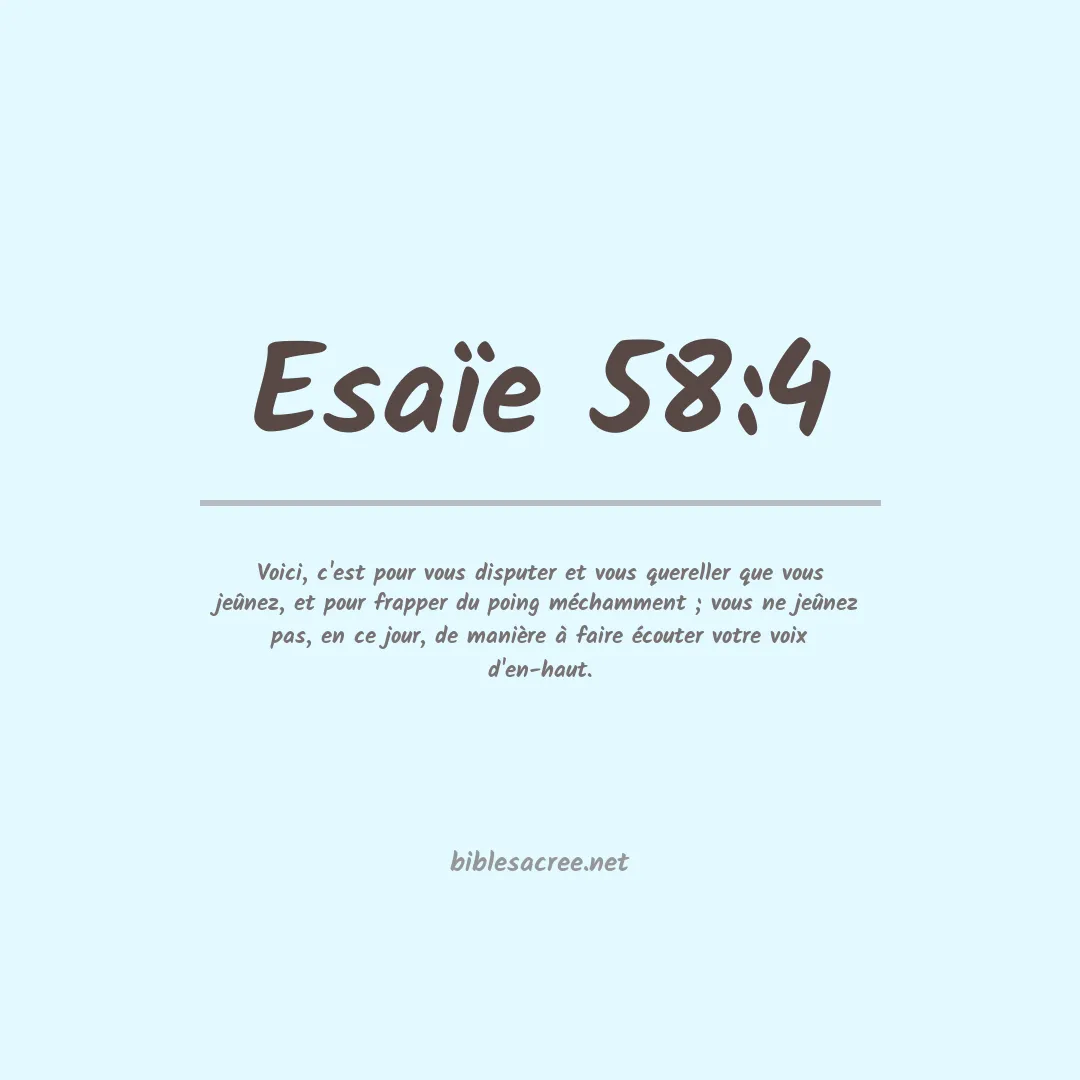 Esaïe - 58:4