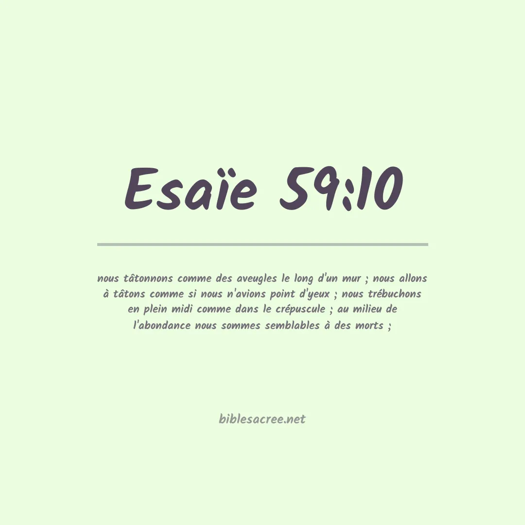 Esaïe - 59:10