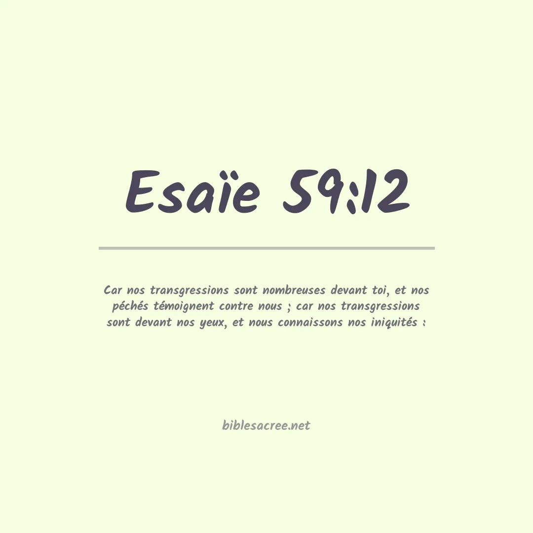 Esaïe - 59:12
