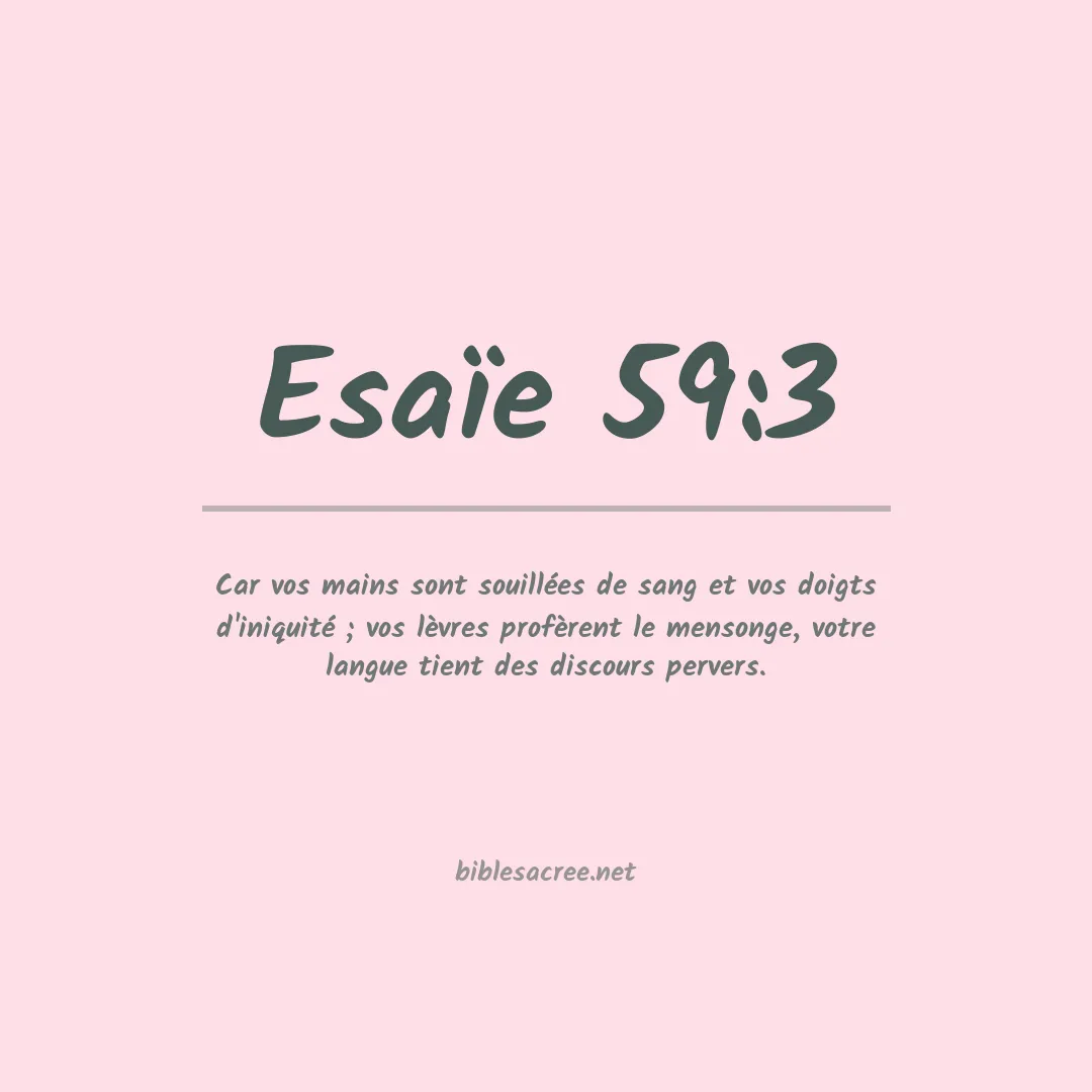 Esaïe - 59:3
