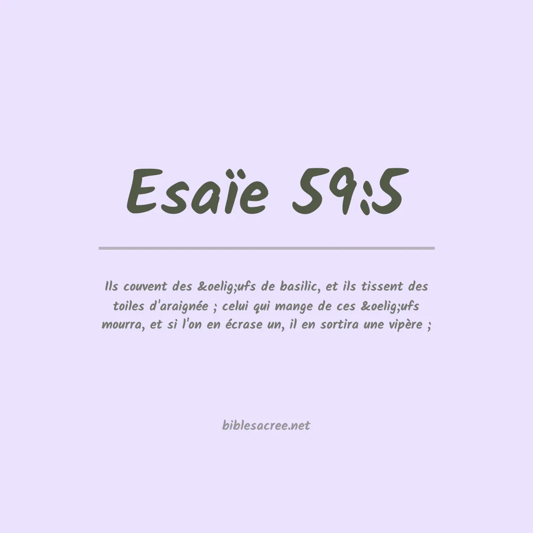 Esaïe - 59:5