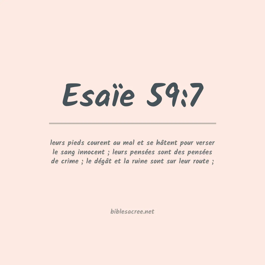 Esaïe - 59:7