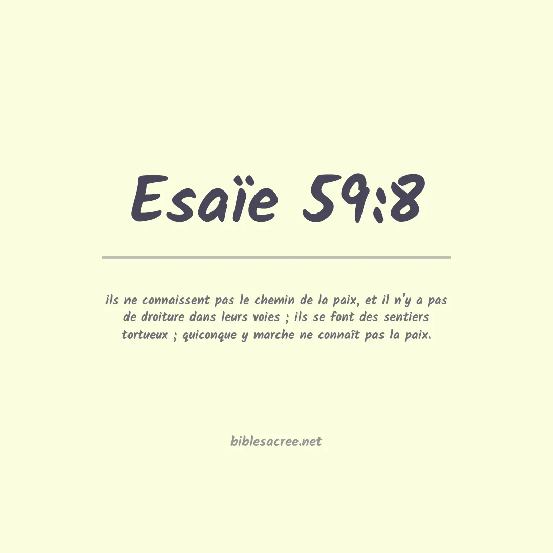 Esaïe - 59:8