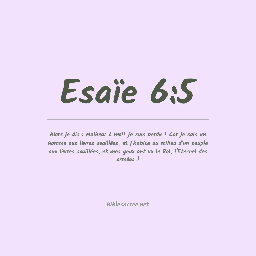 Esaïe - 6:5