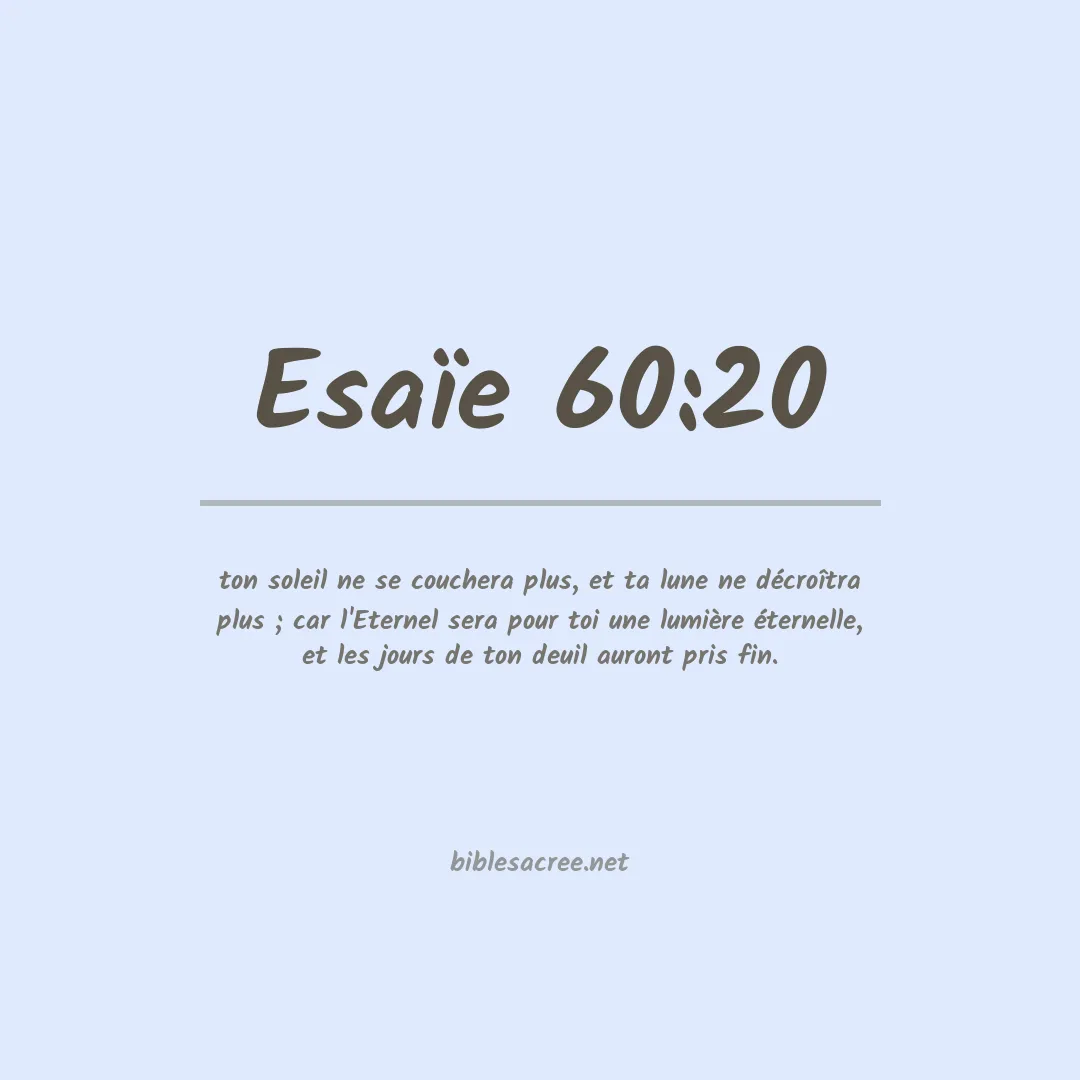Esaïe - 60:20