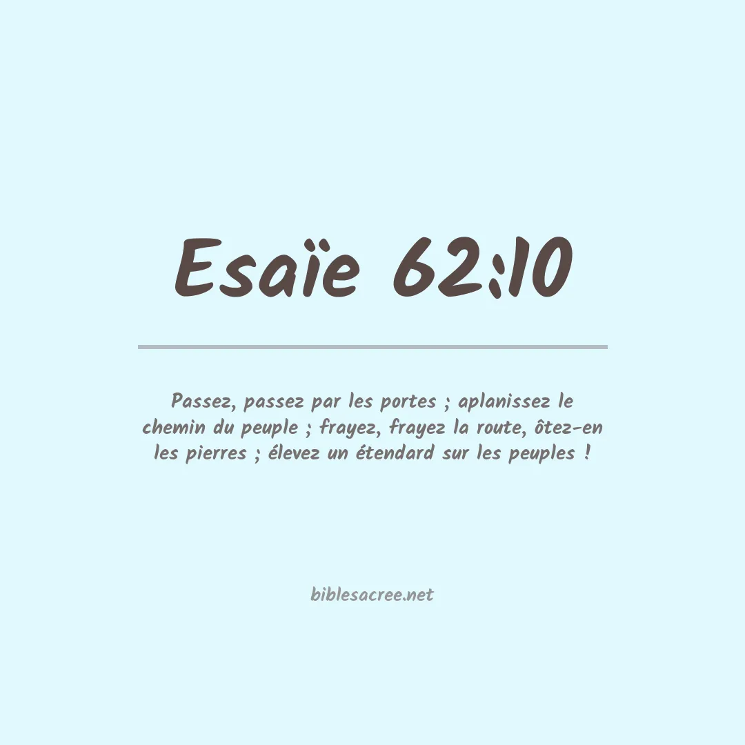 Esaïe - 62:10