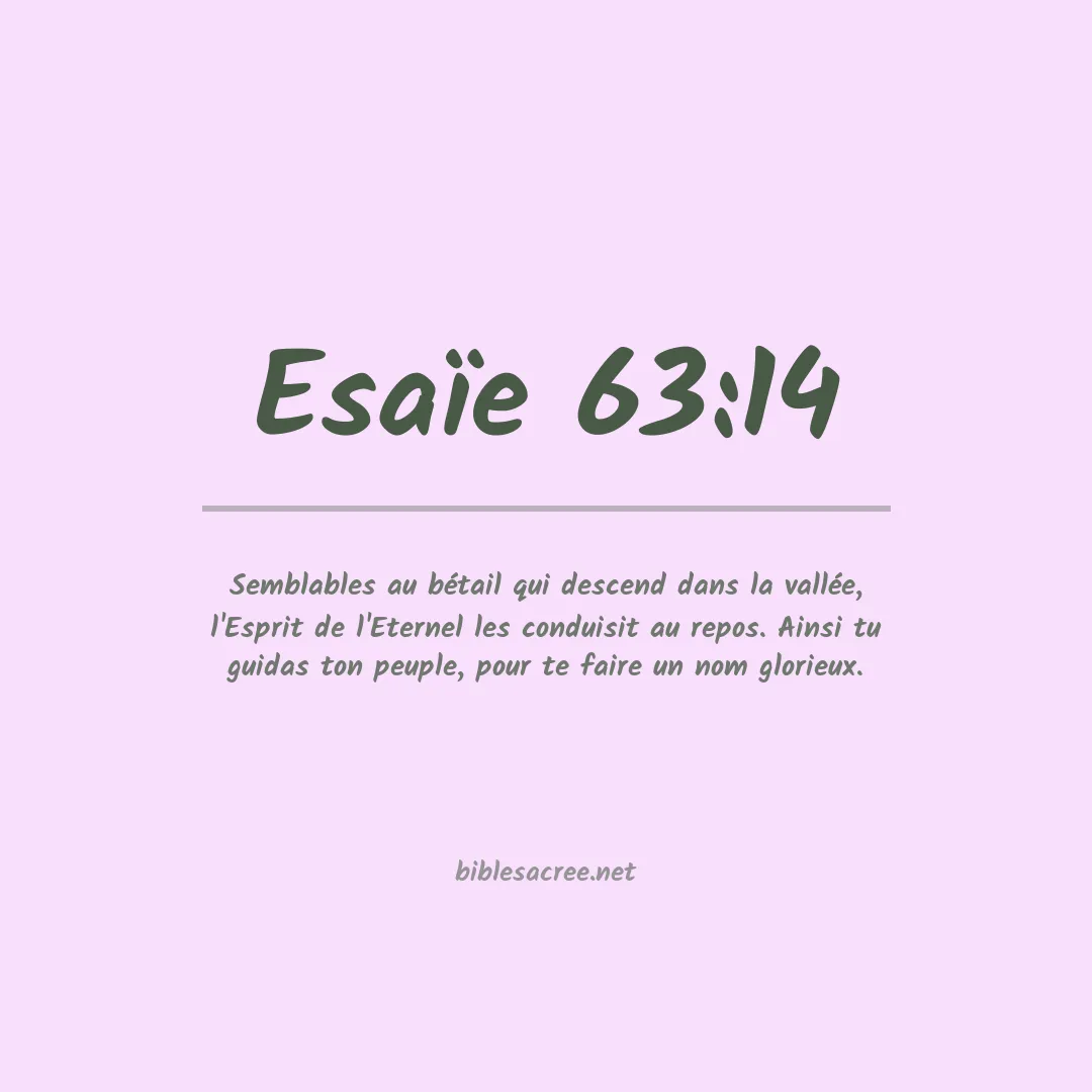 Esaïe - 63:14