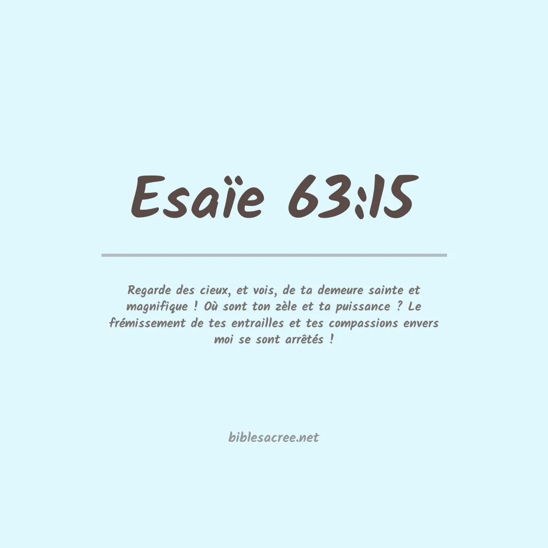 Esaïe - 63:15
