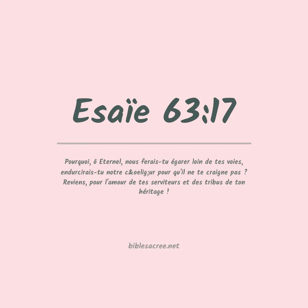 Esaïe - 63:17