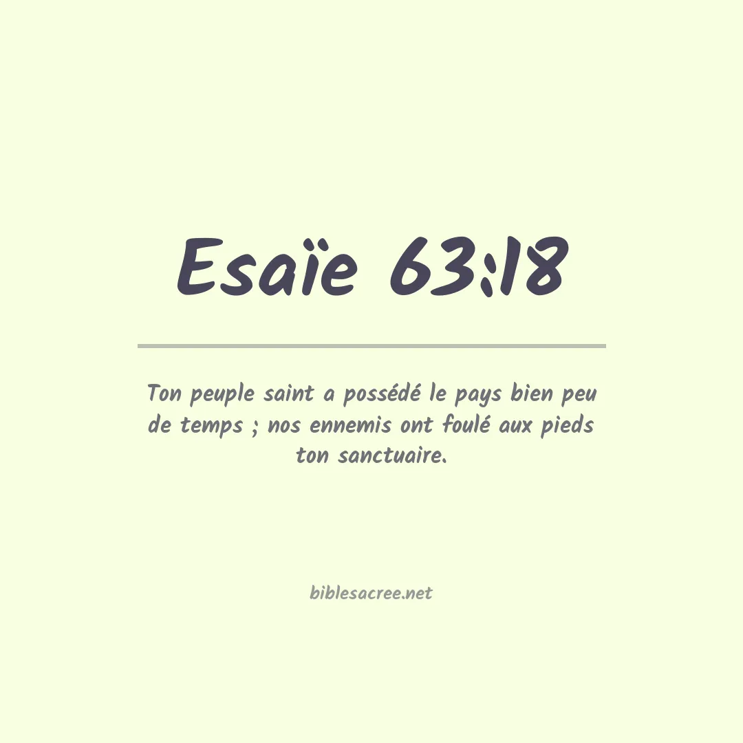 Esaïe - 63:18
