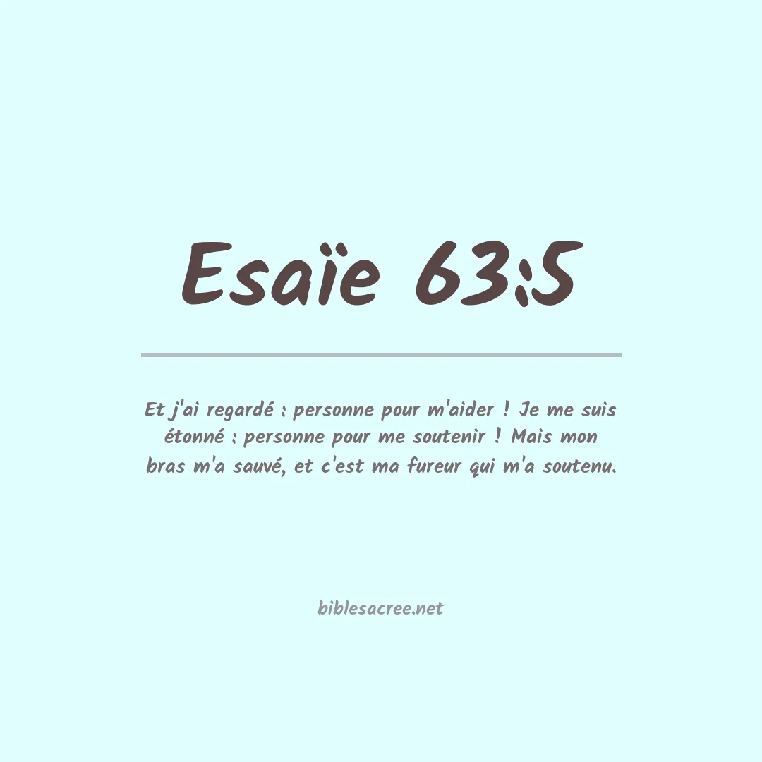 Esaïe - 63:5