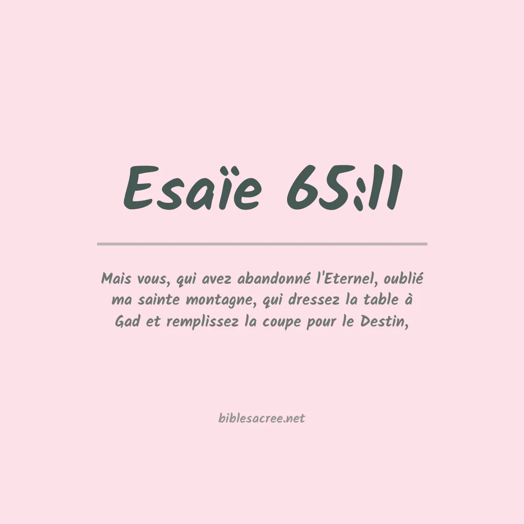 Esaïe - 65:11