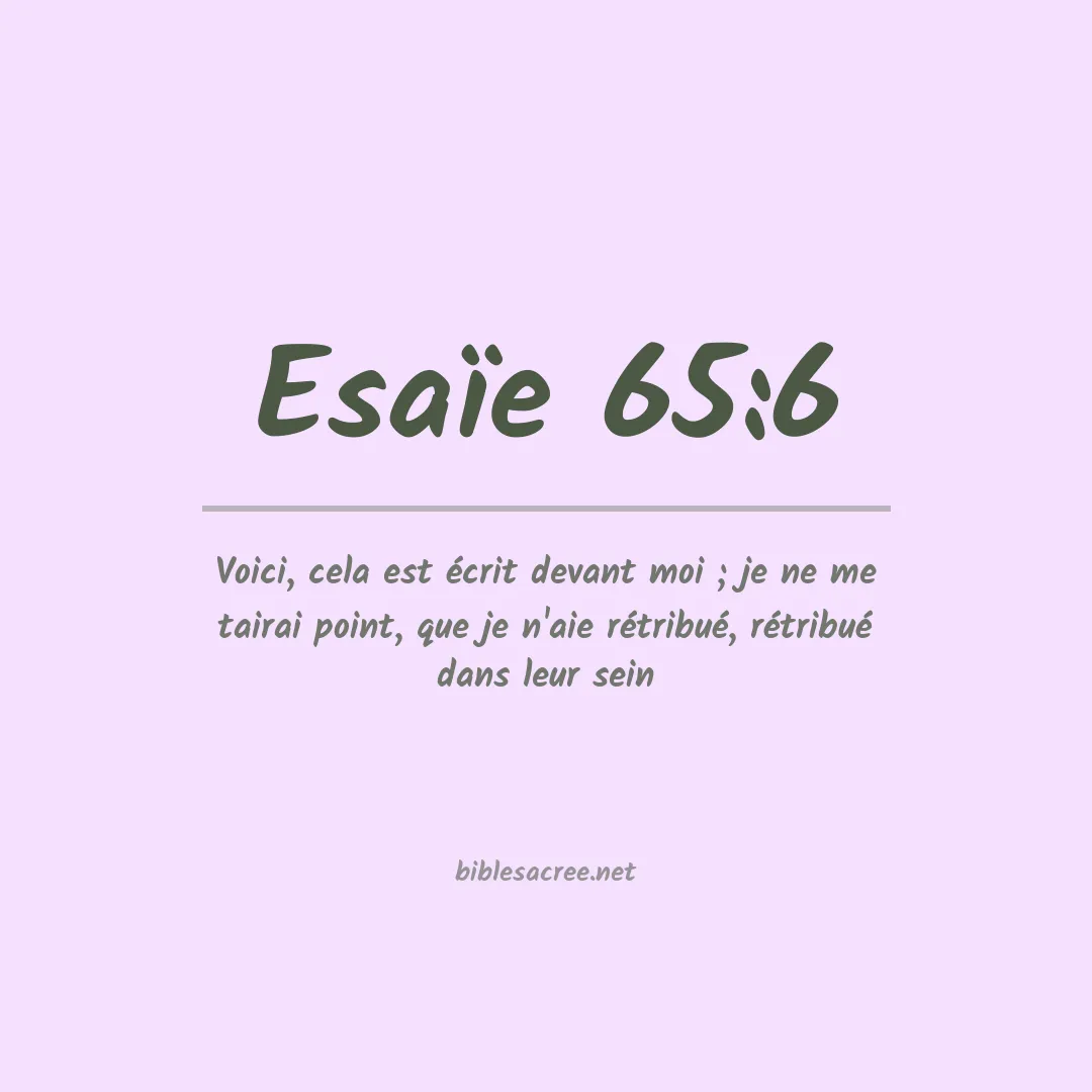 Esaïe - 65:6