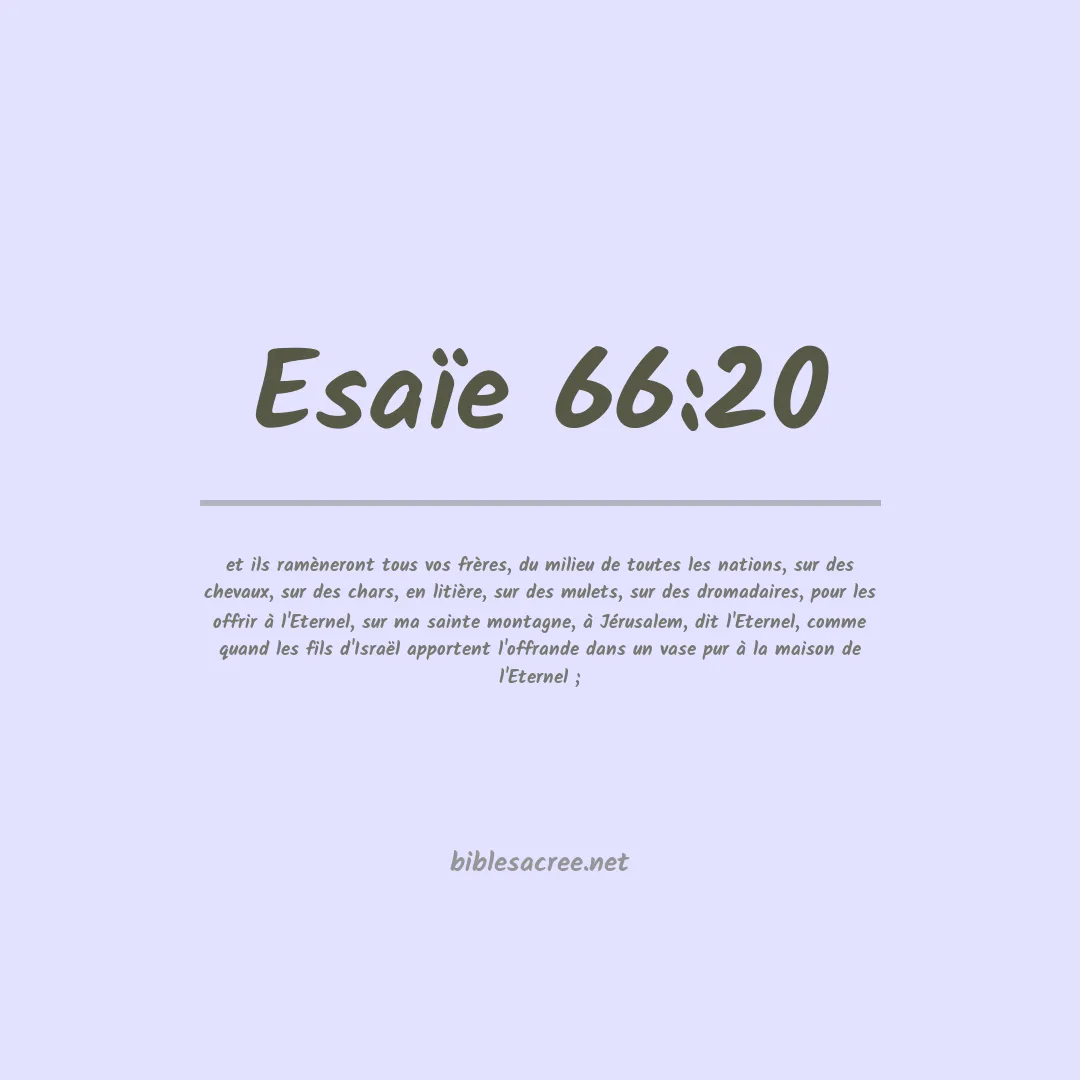 Esaïe - 66:20