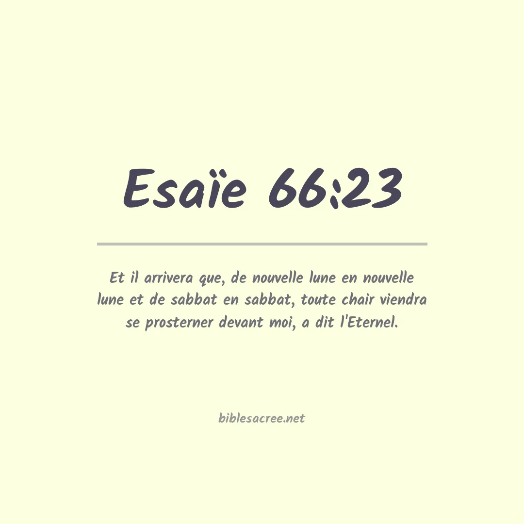 Esaïe - 66:23