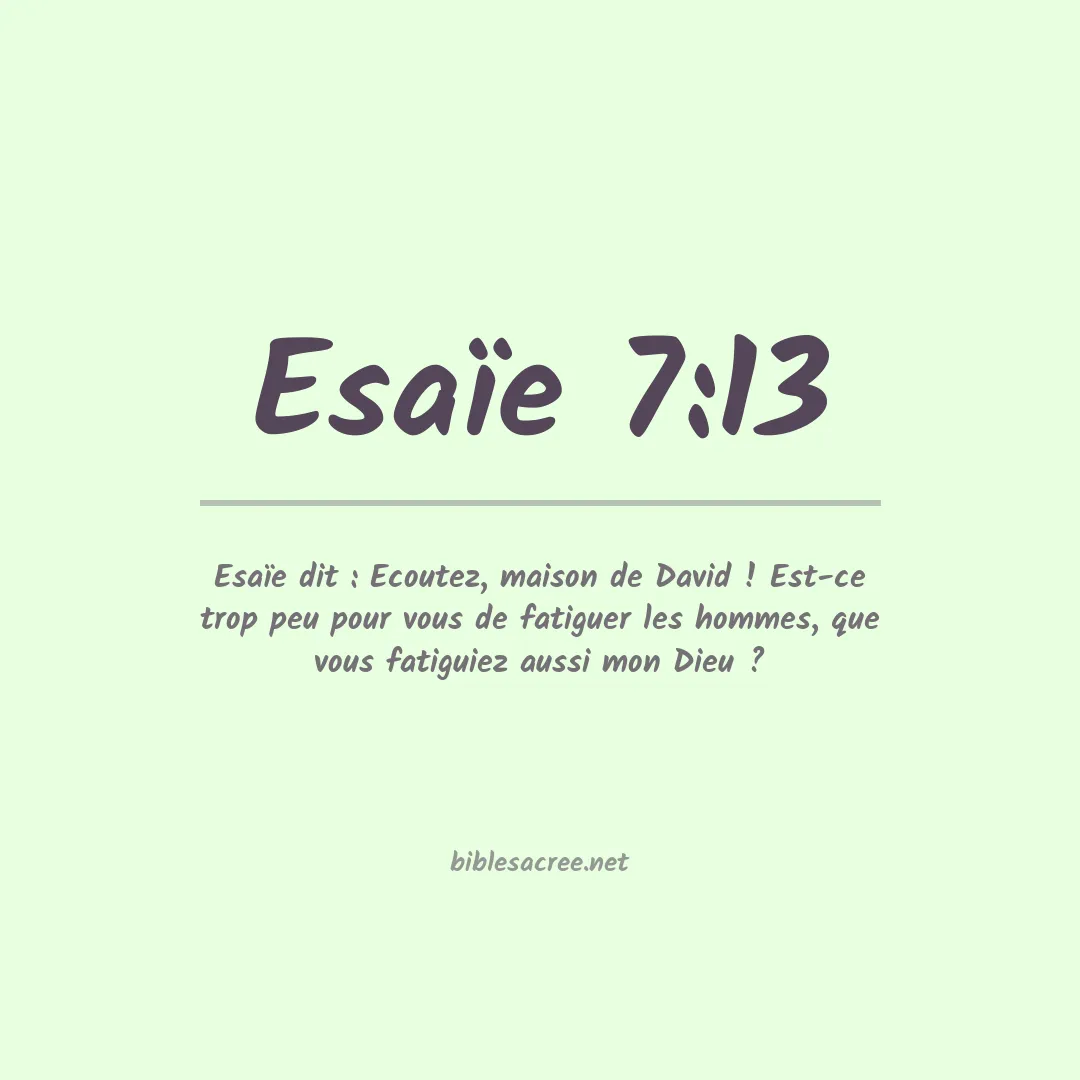 Esaïe - 7:13
