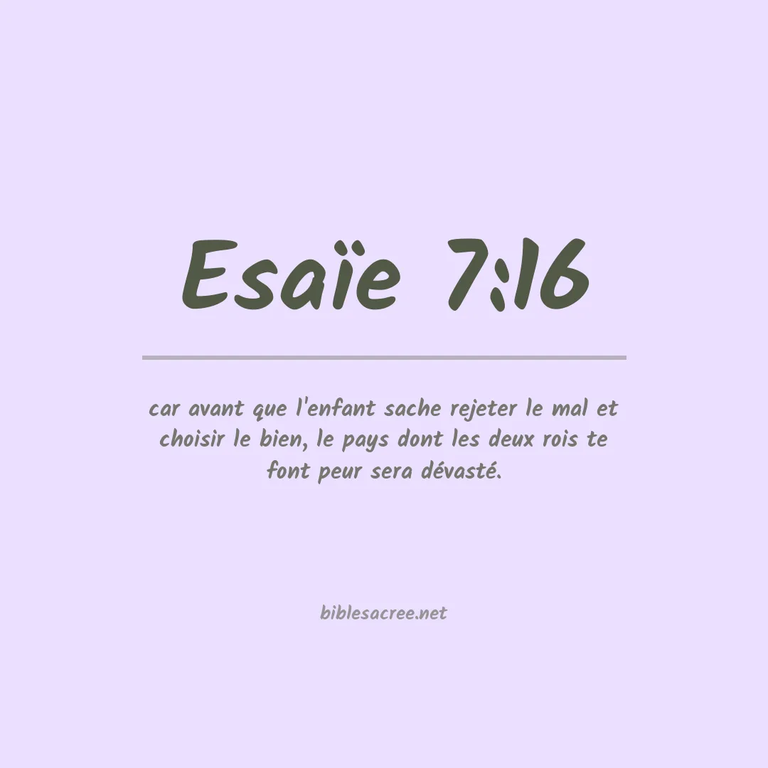 Esaïe - 7:16