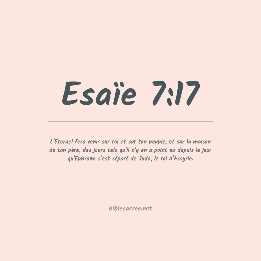 Esaïe - 7:17
