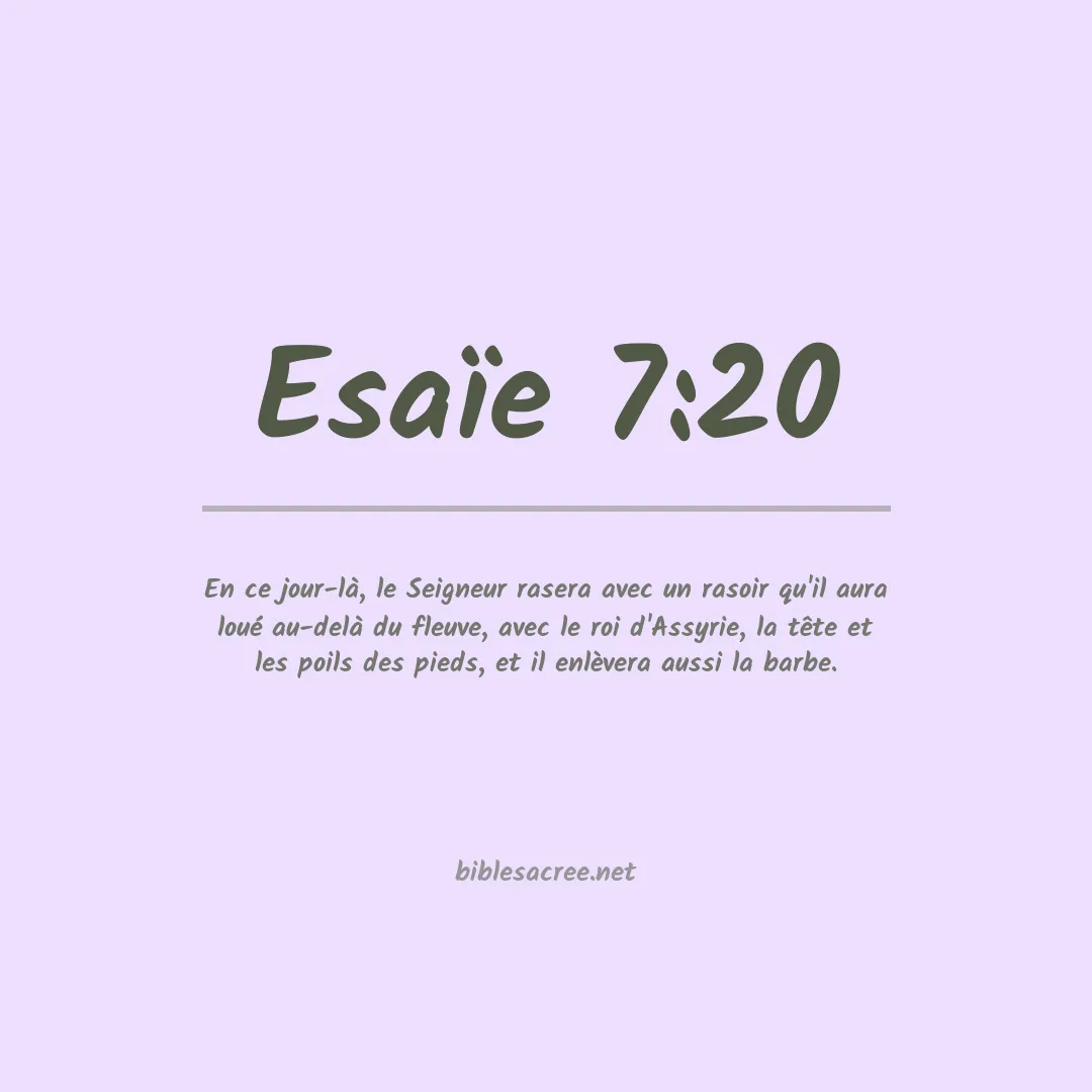 Esaïe - 7:20