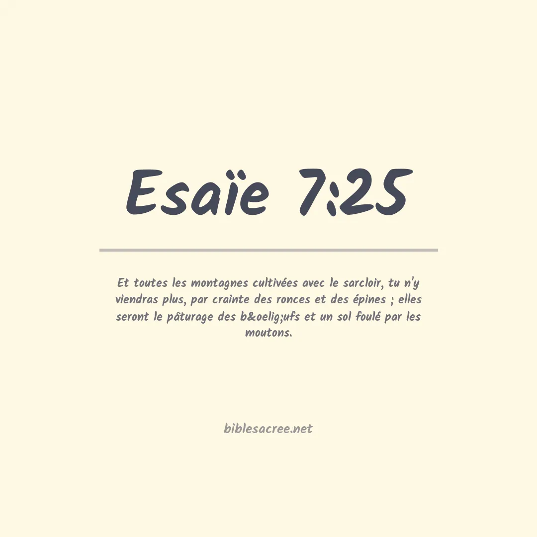 Esaïe - 7:25