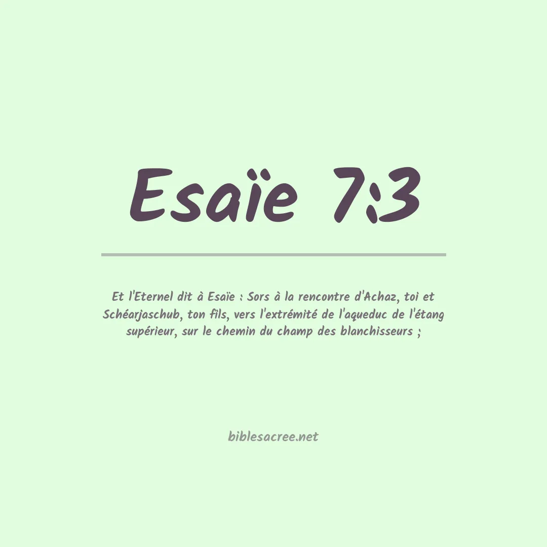 Esaïe - 7:3